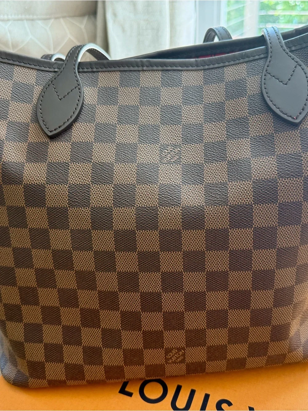Louis Vuitton - Neverfull MM Bag- Damier Ebene. With original Dust Bag & Box!